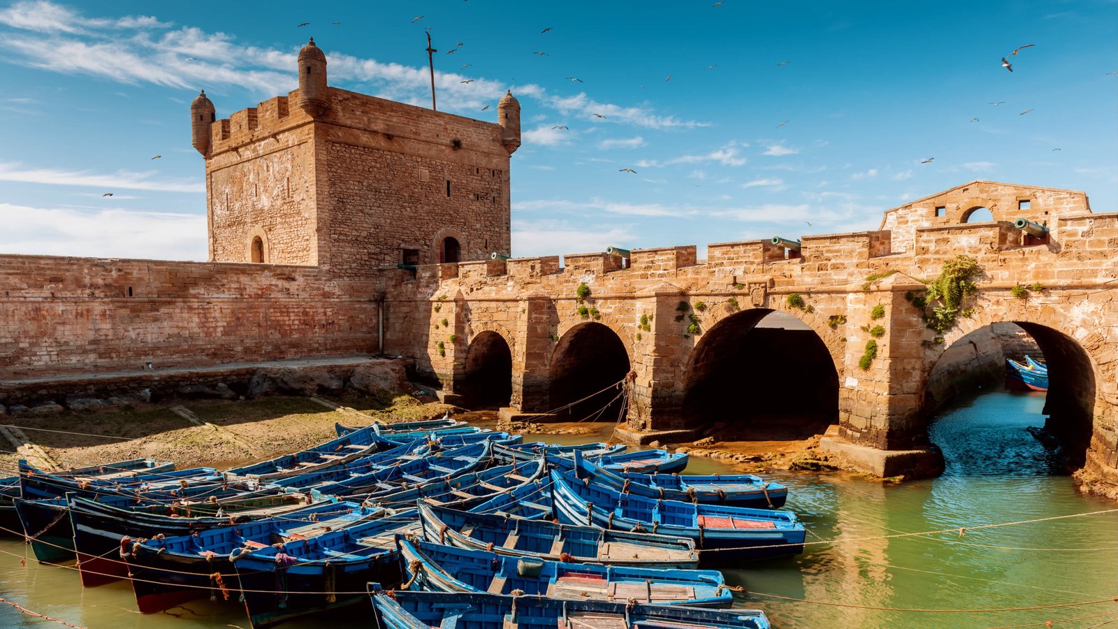 Essaouira fishing boats and historic ramparts on Morocco's Atlantic coast